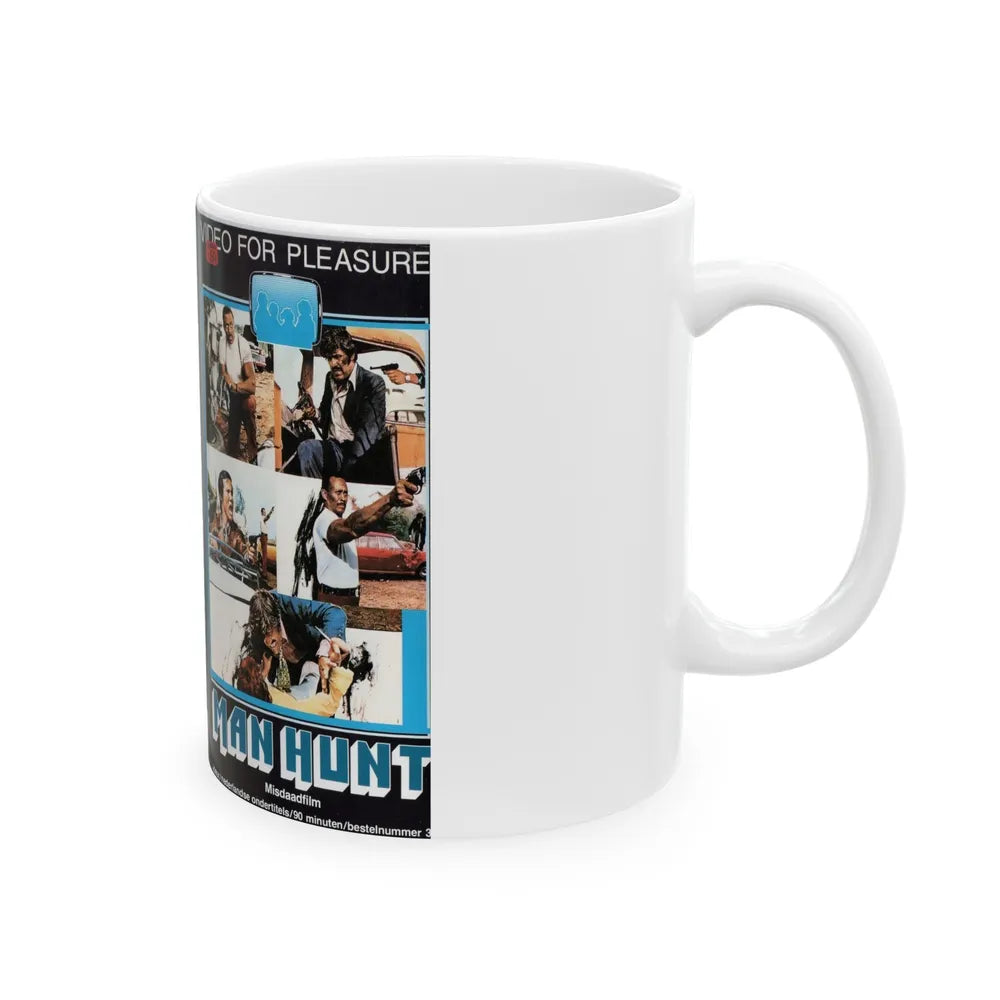 MAN HUNT (VHS COVER) - White Coffee Mug-Go Mug Yourself