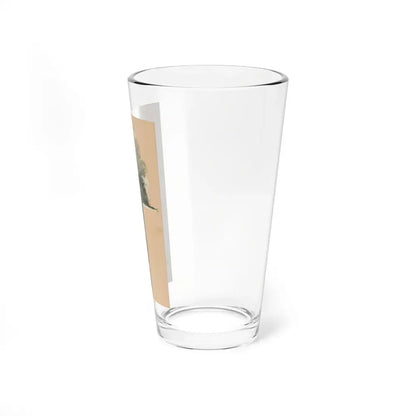 Man in Uniform at the Door, Harper's Bazaar interior illustration, October 1919 - Pint Glass 16oz - Go Mug Yourself