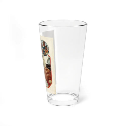 Man Listening to Jazz, possible magazine illustration - Pint Glass 16oz-Go Mug Yourself