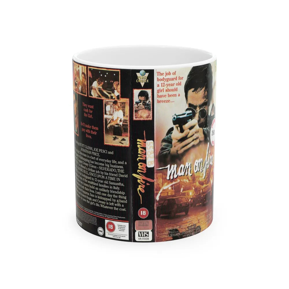 MAN ON FIRE FIRST CHOICE VIDEO (VHS COVER) - White Coffee Mug-11oz-Go Mug Yourself