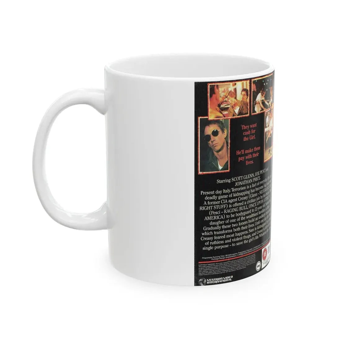 MAN ON FIRE FIRST CHOICE VIDEO (VHS COVER) - White Coffee Mug - Go Mug Yourself