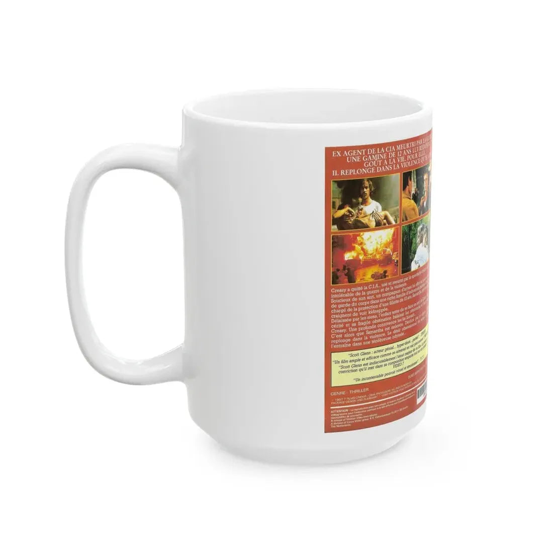 MAN ON FIRE (VHS COVER) - White Coffee Mug - Go Mug Yourself