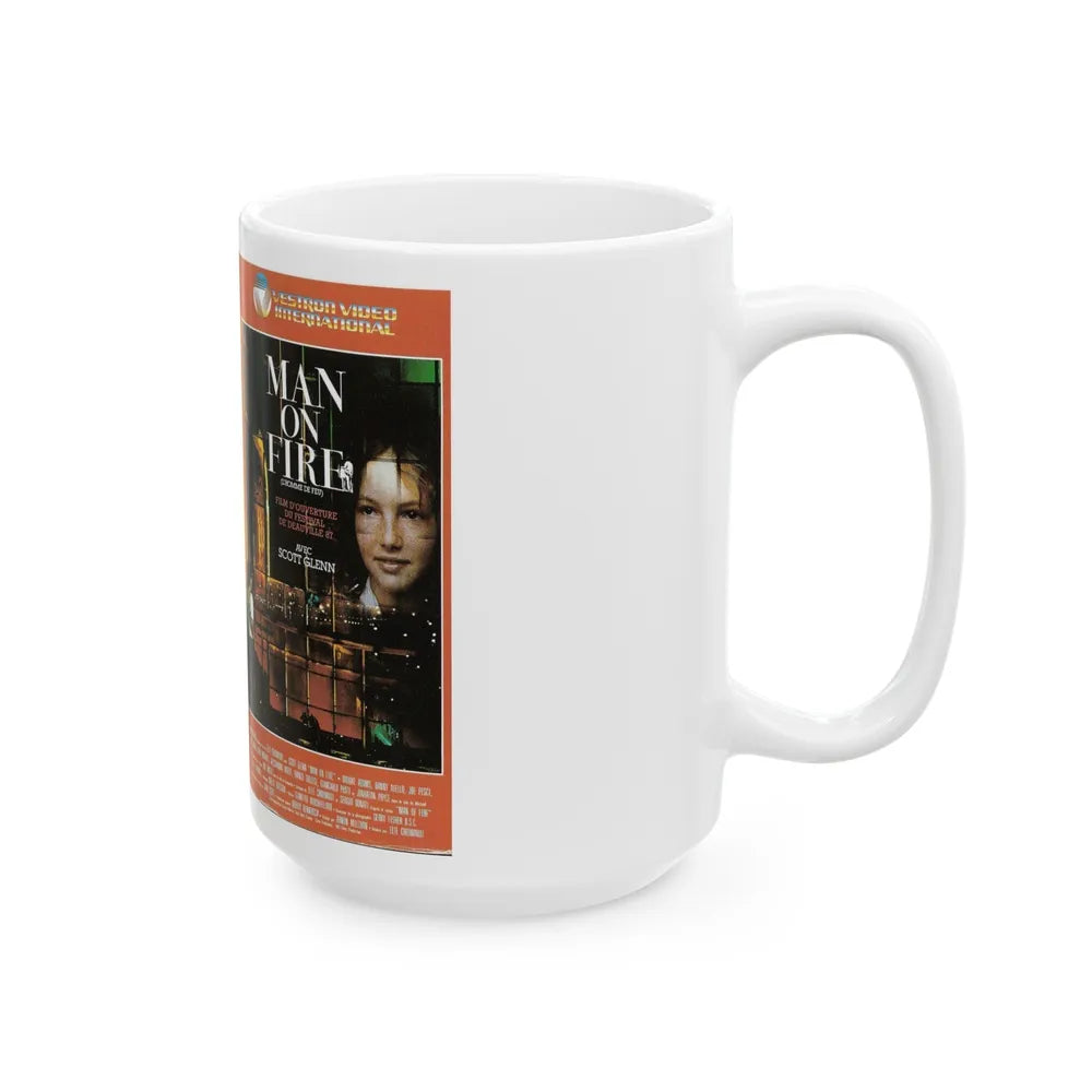 MAN ON FIRE (VHS COVER) - White Coffee Mug-Go Mug Yourself