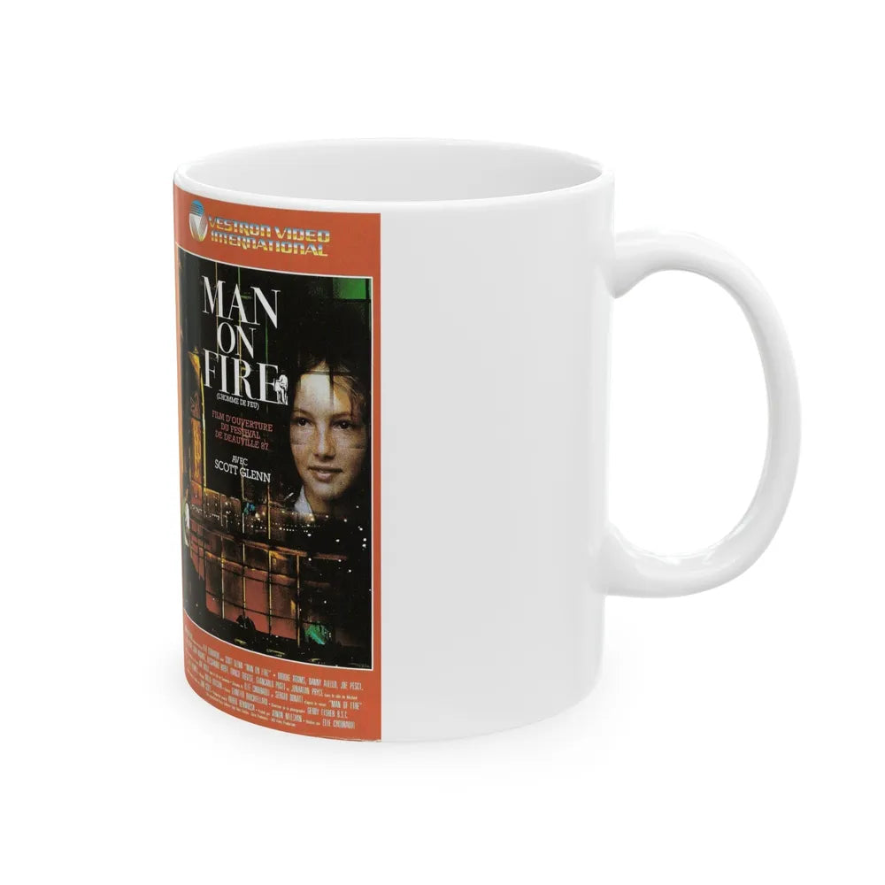 MAN ON FIRE (VHS COVER) - White Coffee Mug-Go Mug Yourself