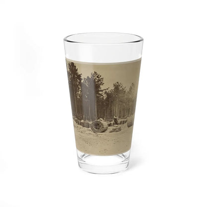 Man Seated On Gabions In Engineer Camp In Front Of Petersburg, Virginia (U.S. Civil War) Pint Glass 16oz-16oz-Go Mug Yourself