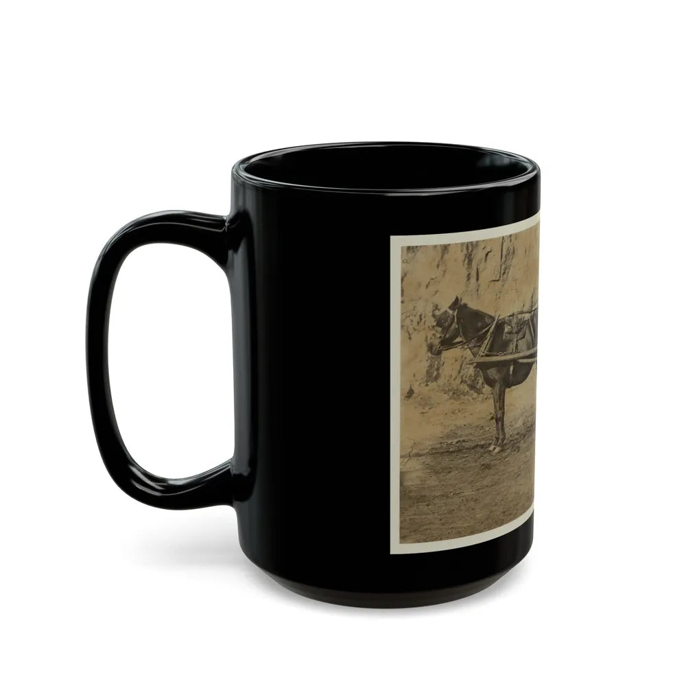 Man Sitting In A Horse Drawn Cart (U.S. Civil War) Black Coffee Mug-Go Mug Yourself