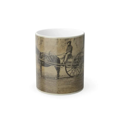 Man Sitting in a Horse Drawn Cart (U.S. Civil War) Color Changing Coffee Mug 11oz Default Title 11oz - Go Mug Yourself
