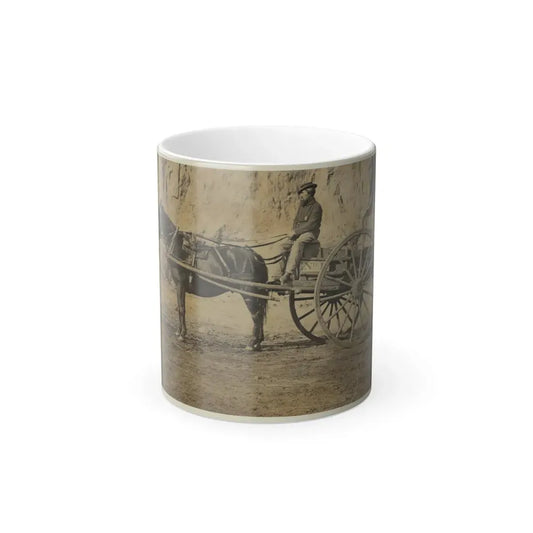 Man Sitting in a Horse Drawn Cart (U.S. Civil War) Color Changing Coffee Mug 11oz Default Title 11oz - Go Mug Yourself