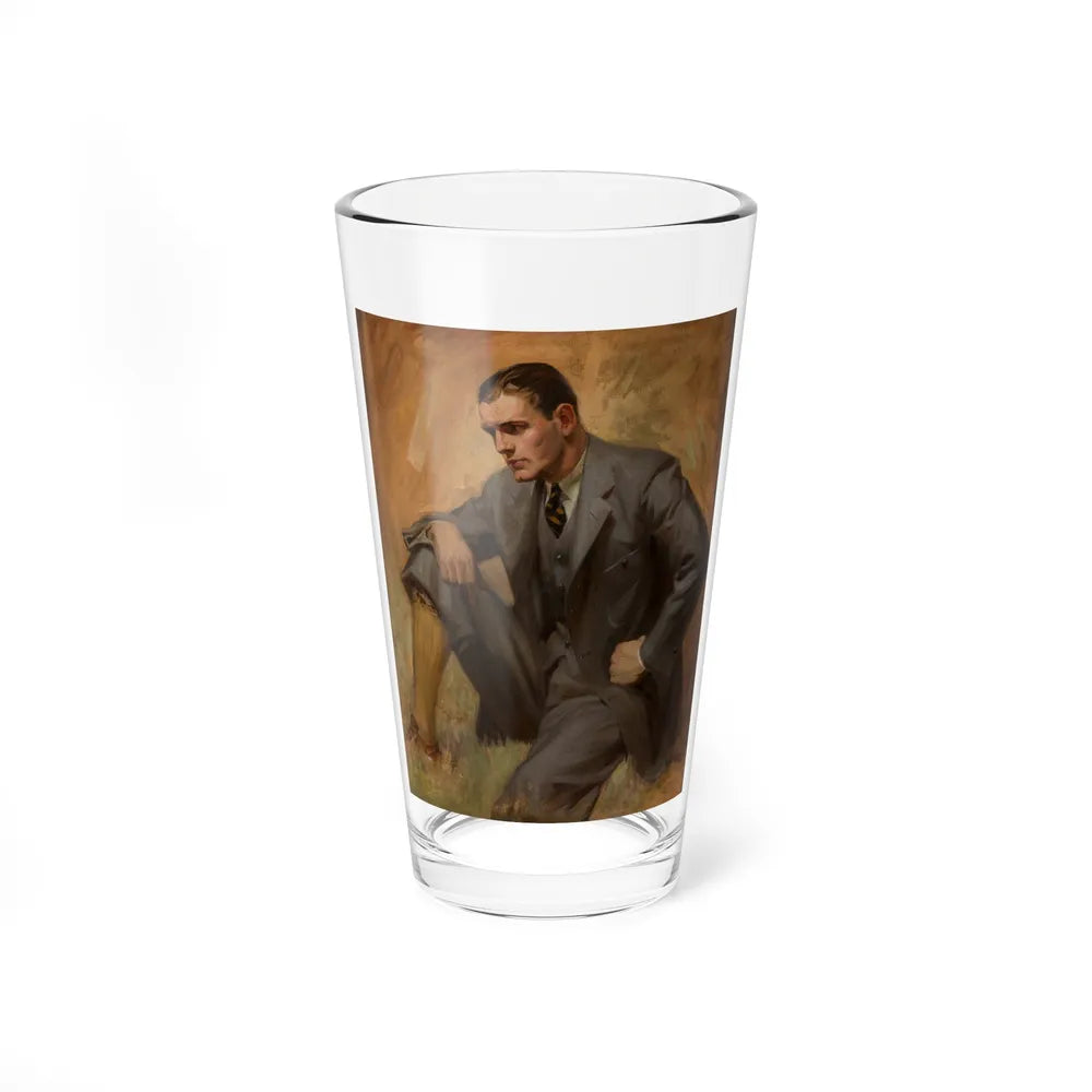 Man Sitting on the Grass - Pint Glass 16oz-16oz-Go Mug Yourself