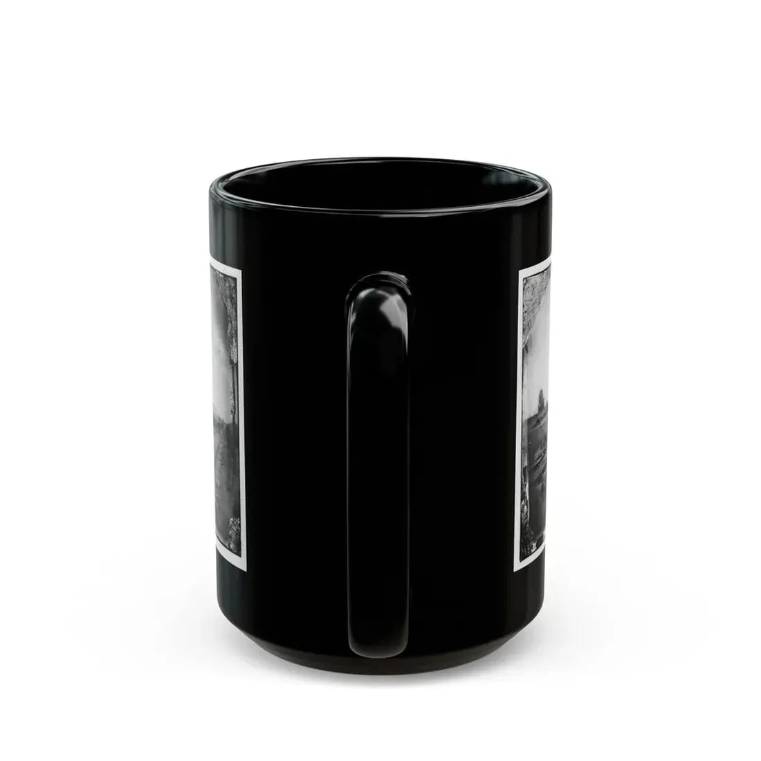 Manassas Junction, Va. Soldiers Beside Damaged Rolling Stock Of The Orange & Alexandria Railroad (U.S. Civil War) Black Coffee Mug - Go Mug Yourself