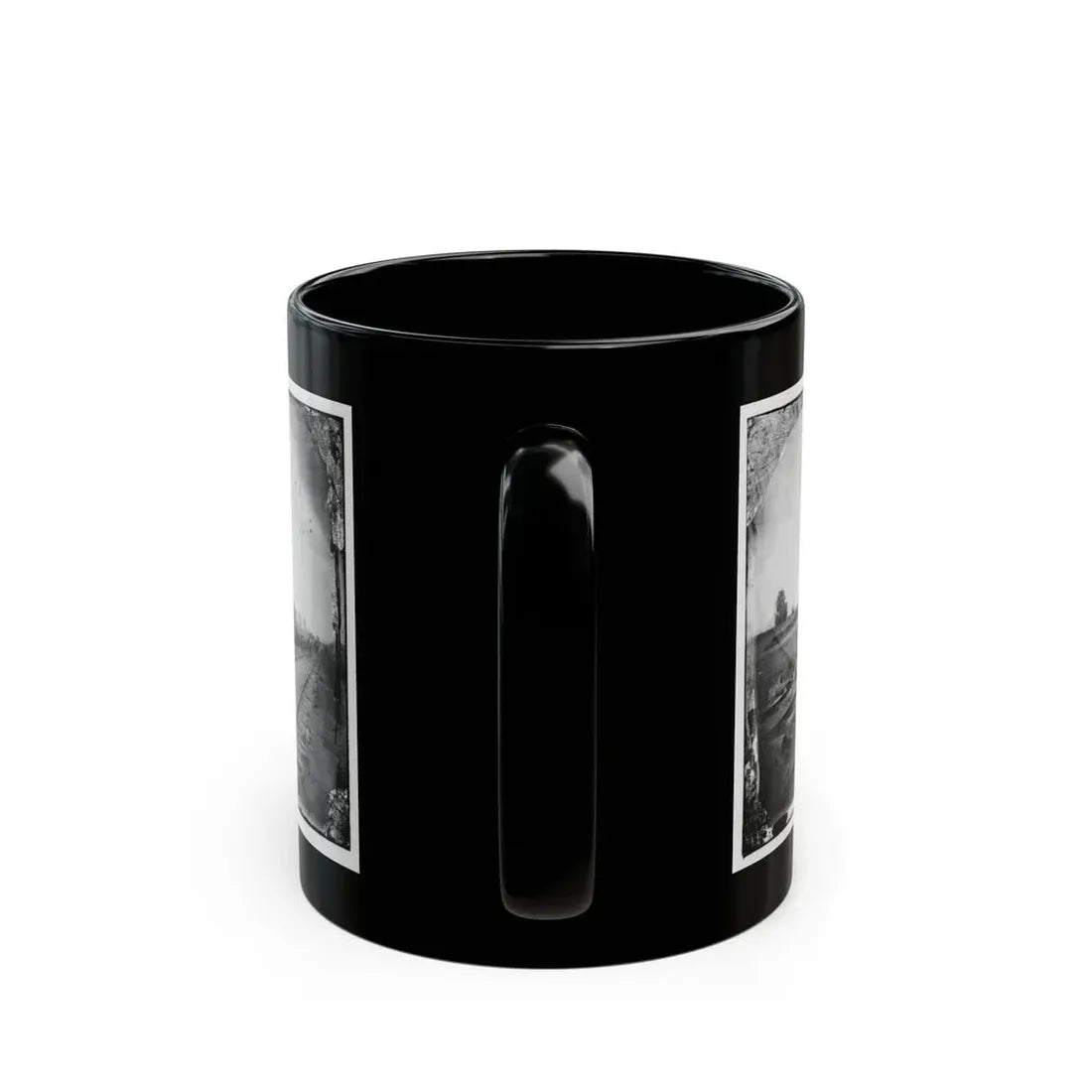 Manassas Junction, Va. Soldiers Beside Damaged Rolling Stock Of The Orange & Alexandria Railroad (U.S. Civil War) Black Coffee Mug - Go Mug Yourself