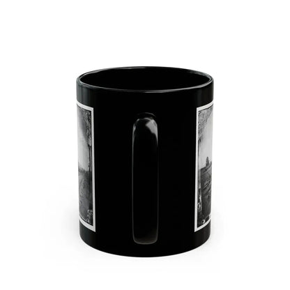 Manassas Junction, Va. Soldiers Beside Damaged Rolling Stock Of The Orange & Alexandria Railroad (U.S. Civil War) Black Coffee Mug - Go Mug Yourself