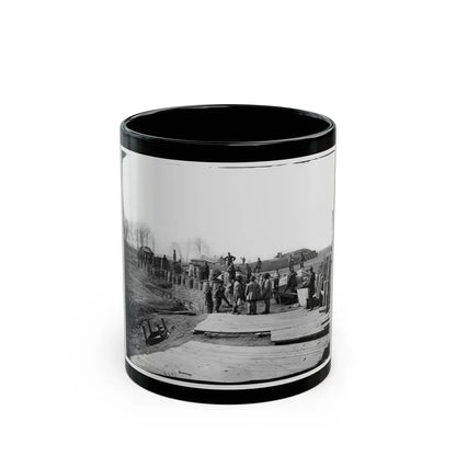 Manassas, Va. Confederate Fortifications, With Federal Soldiers 001 (U.S. Civil War) Black Coffee Mug 11oz - Go Mug Yourself