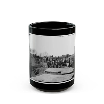 Manassas, Va. Confederate Fortifications, With Federal Soldiers 001 (U.S. Civil War) Black Coffee Mug 15oz - Go Mug Yourself