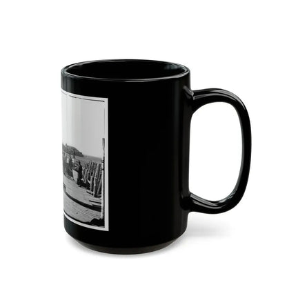 Manassas, Va. Confederate Fortifications, With Federal Soldiers 001 (U.S. Civil War) Black Coffee Mug - Go Mug Yourself