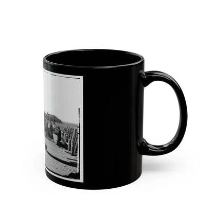 Manassas, Va. Confederate Fortifications, With Federal Soldiers 001 (U.S. Civil War) Black Coffee Mug - Go Mug Yourself