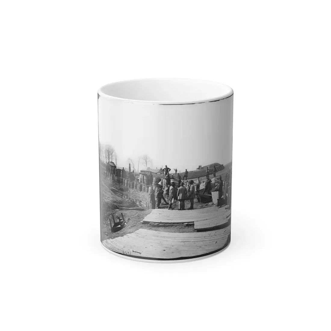 Manassas, Va. Confederate Fortifications, With Federal Soldiers 001 (U.S. Civil War) Color Changing Coffee Mug 11oz Default Title 11oz - Go Mug Yourself