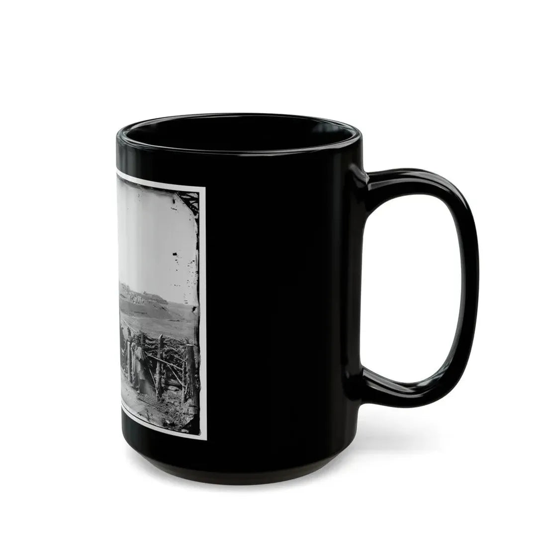 Manassas, Va. Confederate Fortifications, With Federal Soldiers (U.S. Civil War) Black Coffee Mug - Go Mug Yourself