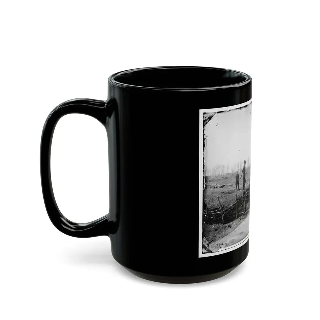 Manassas, Va. Confederate Fortifications, With Federal Soldiers (U.S. Civil War) Black Coffee Mug - Go Mug Yourself