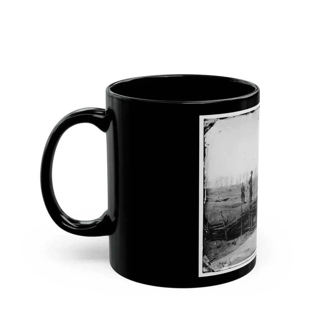 Manassas, Va. Confederate Fortifications, With Federal Soldiers (U.S. Civil War) Black Coffee Mug - Go Mug Yourself