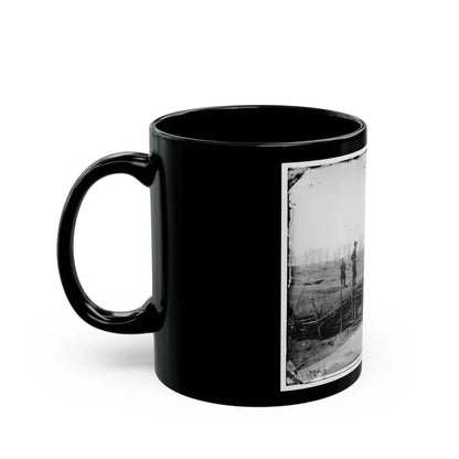 Manassas, Va. Confederate Fortifications, With Federal Soldiers (U.S. Civil War) Black Coffee Mug - Go Mug Yourself