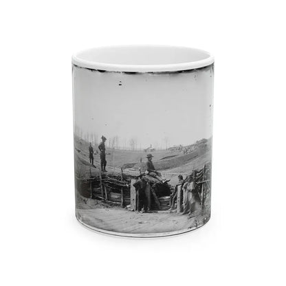 Manassas, Va. Confederate Fortifications, With Federal Soldiers (U.S. Civil War) White Coffee Mug 11oz - Go Mug Yourself