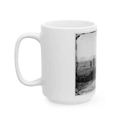 Manassas, Va. Confederate Fortifications, With Federal Soldiers (U.S. Civil War) White Coffee Mug - Go Mug Yourself