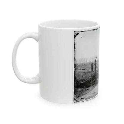 Manassas, Va. Confederate Fortifications, With Federal Soldiers (U.S. Civil War) White Coffee Mug - Go Mug Yourself
