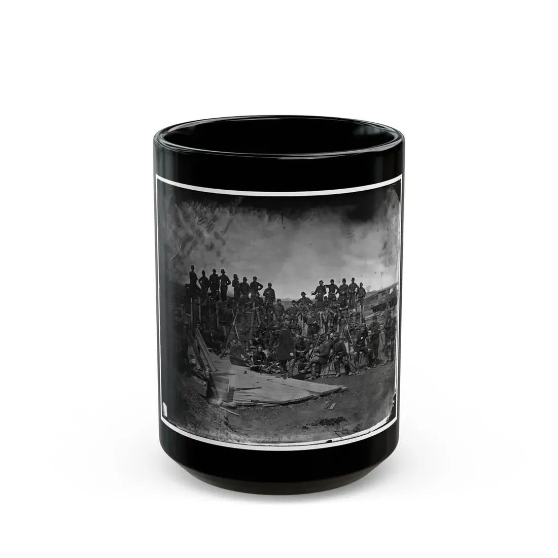 Manassas, Va. Men Of Co. C, 41st New York Infantry (U.S. Civil War) Black Coffee Mug 15oz - Go Mug Yourself