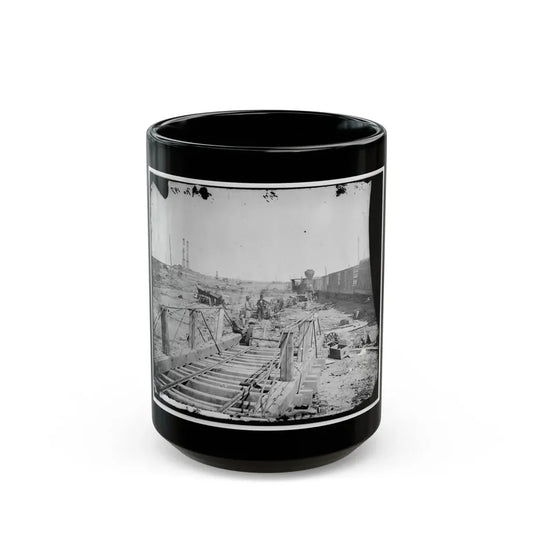 Manassas, Va. Orange And Alexandria Railroad Wrecked By Retreating Confederates (U.S. Civil War) Black Coffee Mug 15oz - Go Mug Yourself