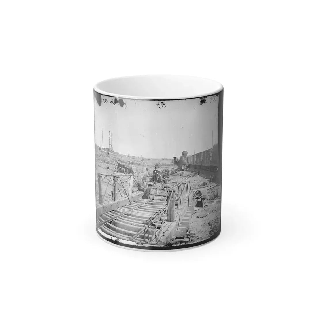 Manassas, Va. Orange and Alexandria Railroad Wrecked by Retreating Confederates (U.S. Civil War) Color Changing Coffee Mug 11oz Default Title 11oz - Go Mug Yourself