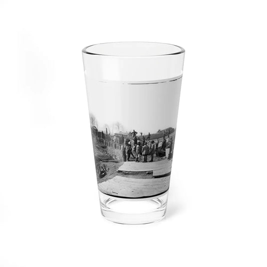 Manassas, Va. Confederate Fortifications, With Federal Soldiers 001 (U.S. Civil War) Pint Glass 16oz-16oz-Go Mug Yourself