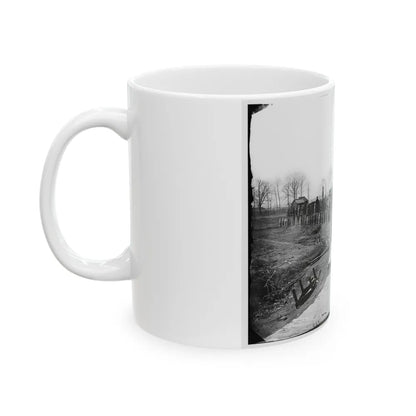 Manassas, Va. Confederate Fortifications, With Federal Soldiers 001 (U.S. Civil War) White Coffee Mug-Go Mug Yourself