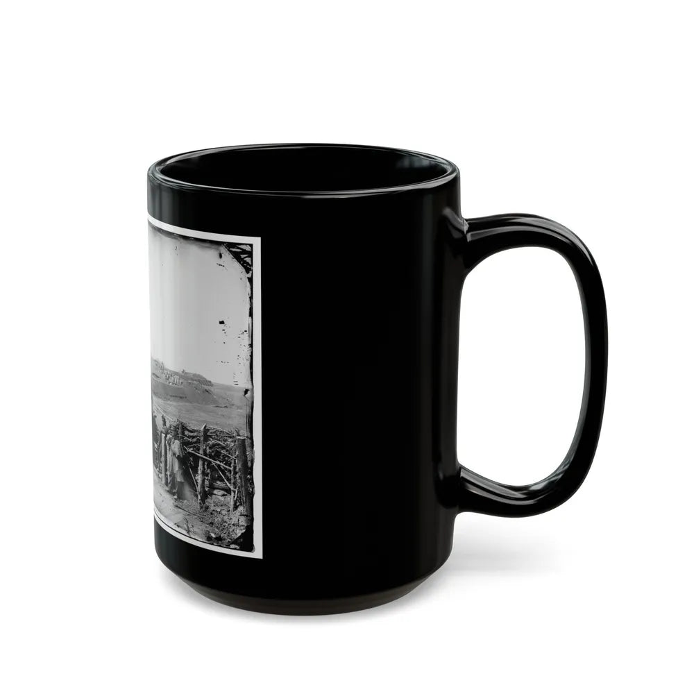 Manassas, Va. Confederate Fortifications, With Federal Soldiers (U.S. Civil War) Black Coffee Mug-Go Mug Yourself