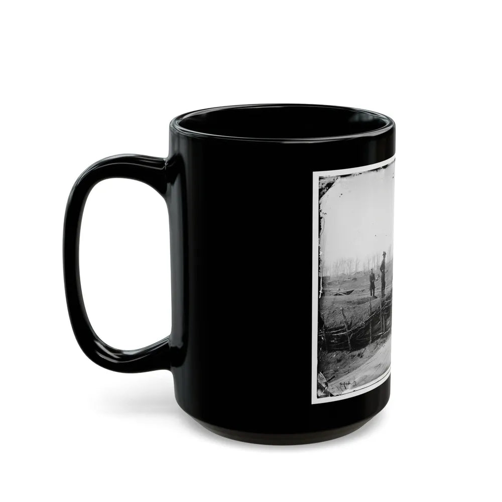 Manassas, Va. Confederate Fortifications, With Federal Soldiers (U.S. Civil War) Black Coffee Mug-Go Mug Yourself