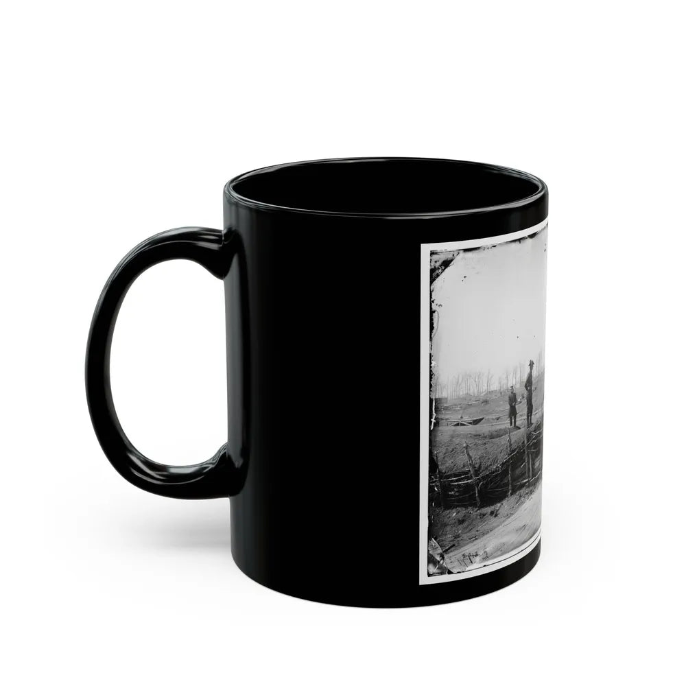 Manassas, Va. Confederate Fortifications, With Federal Soldiers (U.S. Civil War) Black Coffee Mug-Go Mug Yourself