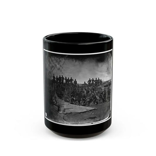 Manassas, Va. Men Of Co. C, 41st New York Infantry (U.S. Civil War) Black Coffee Mug-15oz-Go Mug Yourself