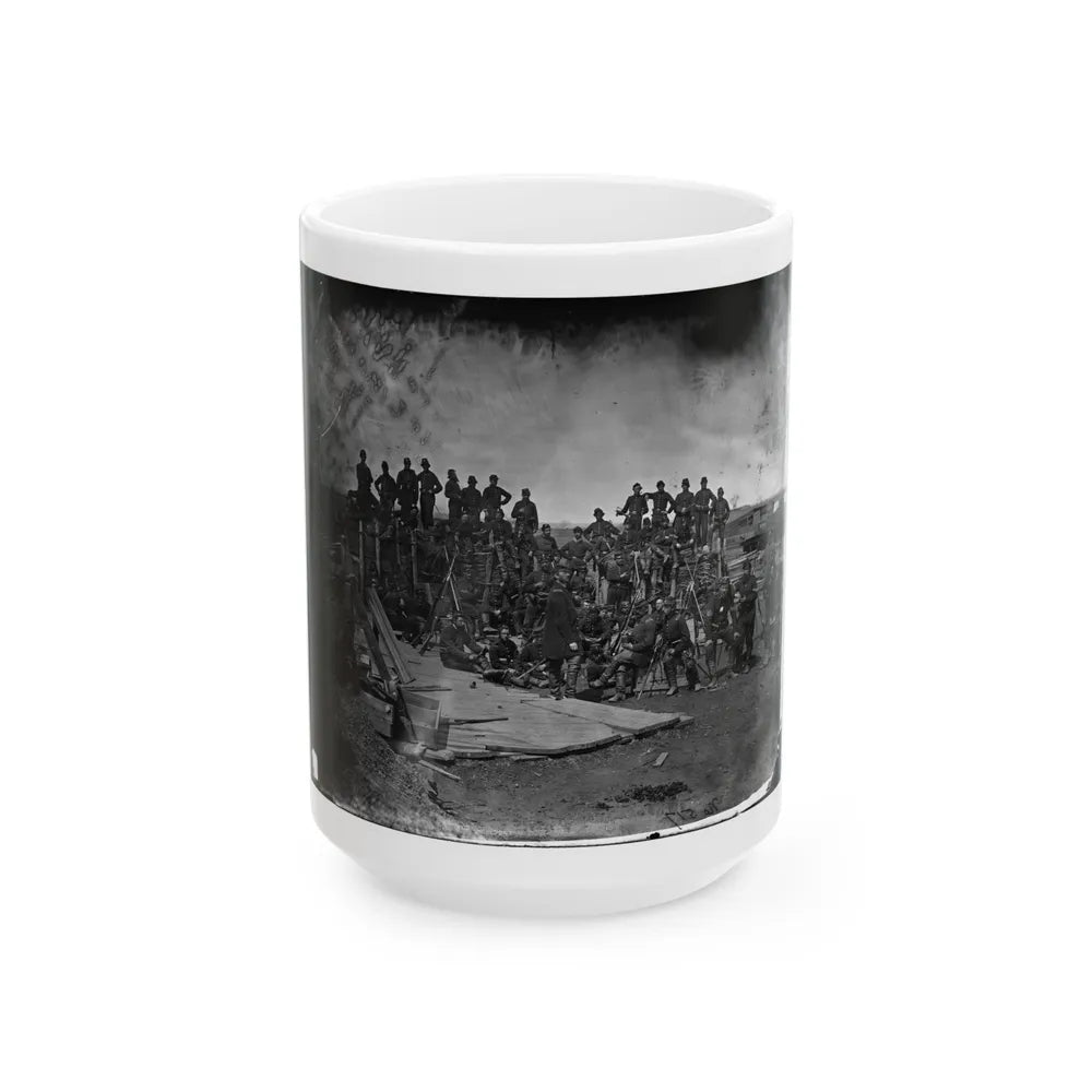 Manassas, Va. Men Of Co. C, 41st New York Infantry (U.S. Civil War) White Coffee Mug-15oz-Go Mug Yourself