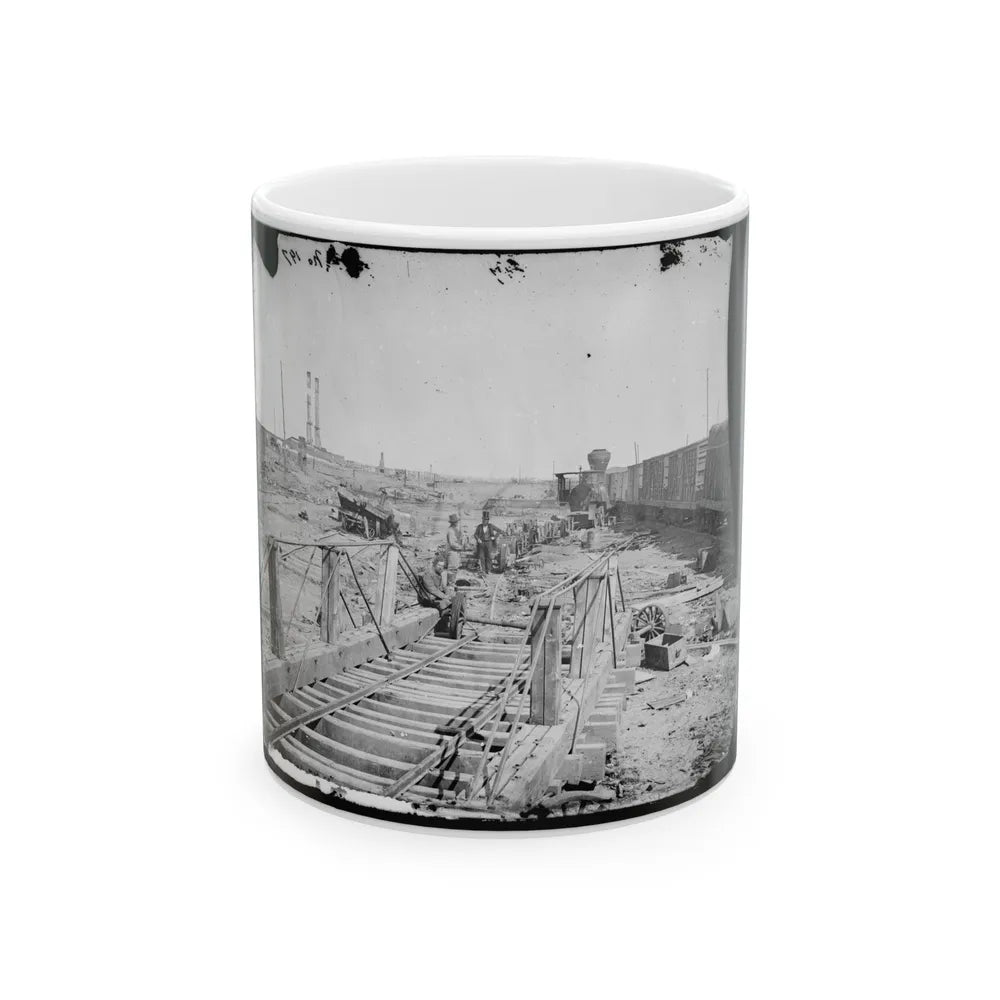 Manassas, Va. Orange And Alexandria Railroad Wrecked By Retreating Confederates (U.S. Civil War) White Coffee Mug-11oz-Go Mug Yourself