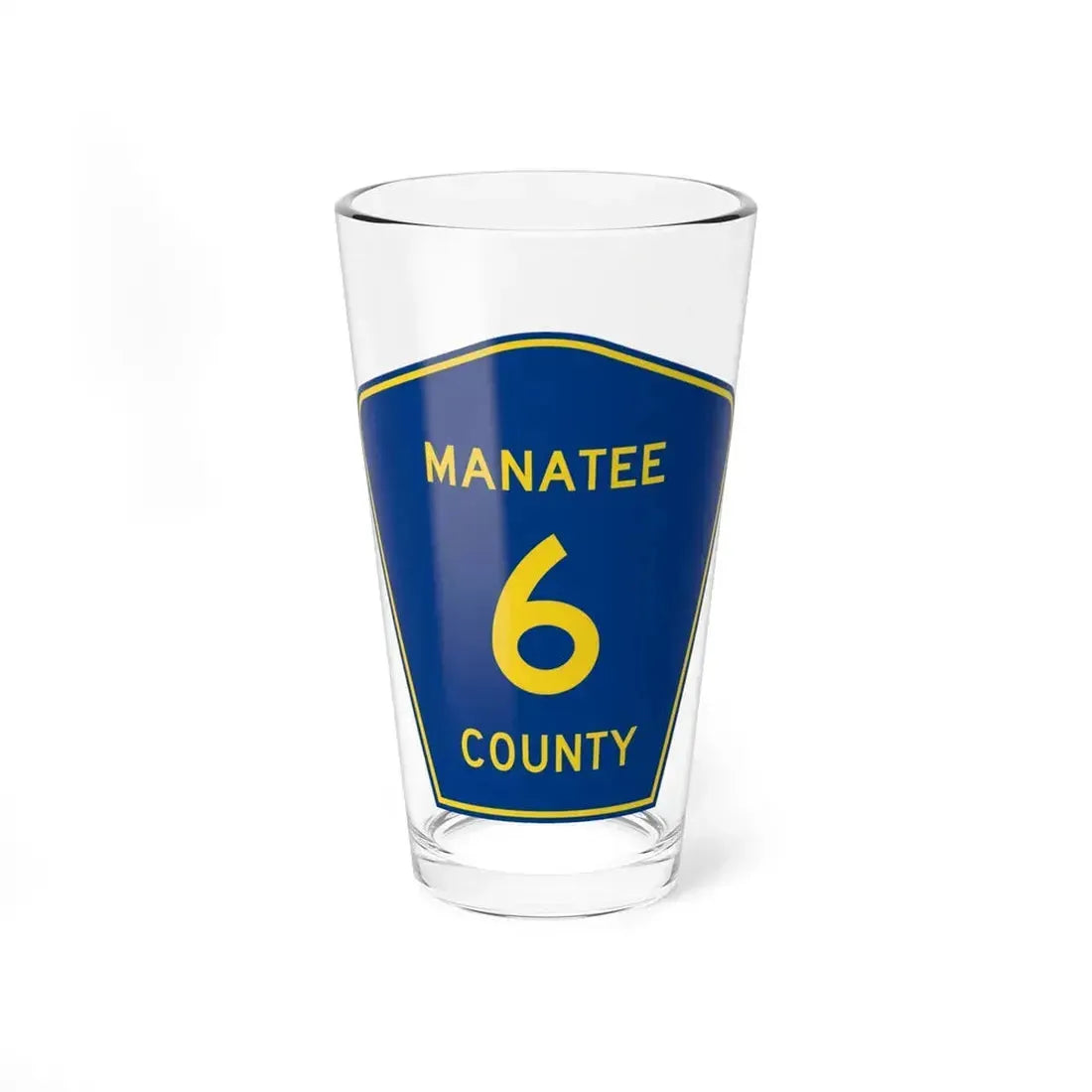 Manatee County 6 (Florida) (Road Sign) Pint Glass 16oz 16oz - Go Mug Yourself