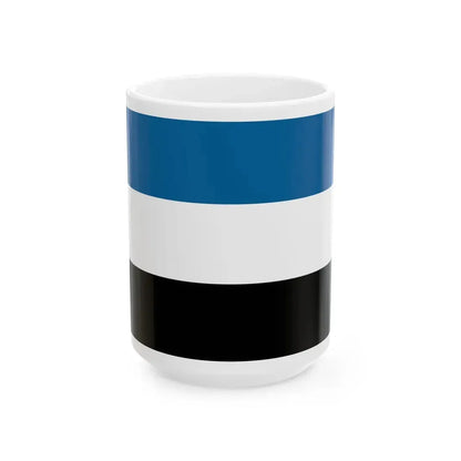 Manchurian Tricolor Flag (China) White Coffee Mug 15oz - Go Mug Yourself