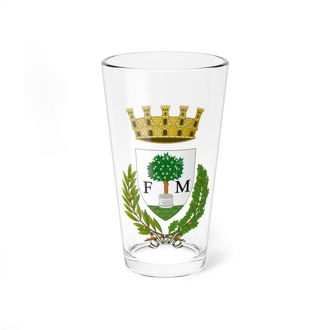 Manduria-Stemma (Italy) (Coat of Arms) Pint Glass 16oz 16oz - Go Mug Yourself