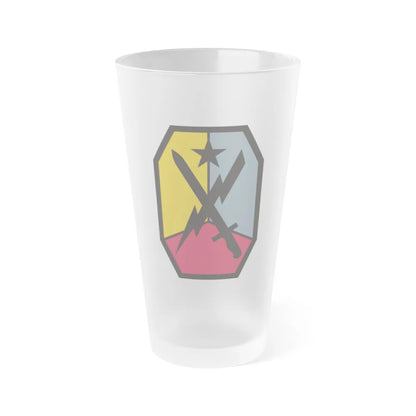 Maneuver Center of Excellence Fort Benning Georgia (U.S. Army) Frosted Pint Glass 16oz-Go Mug Yourself