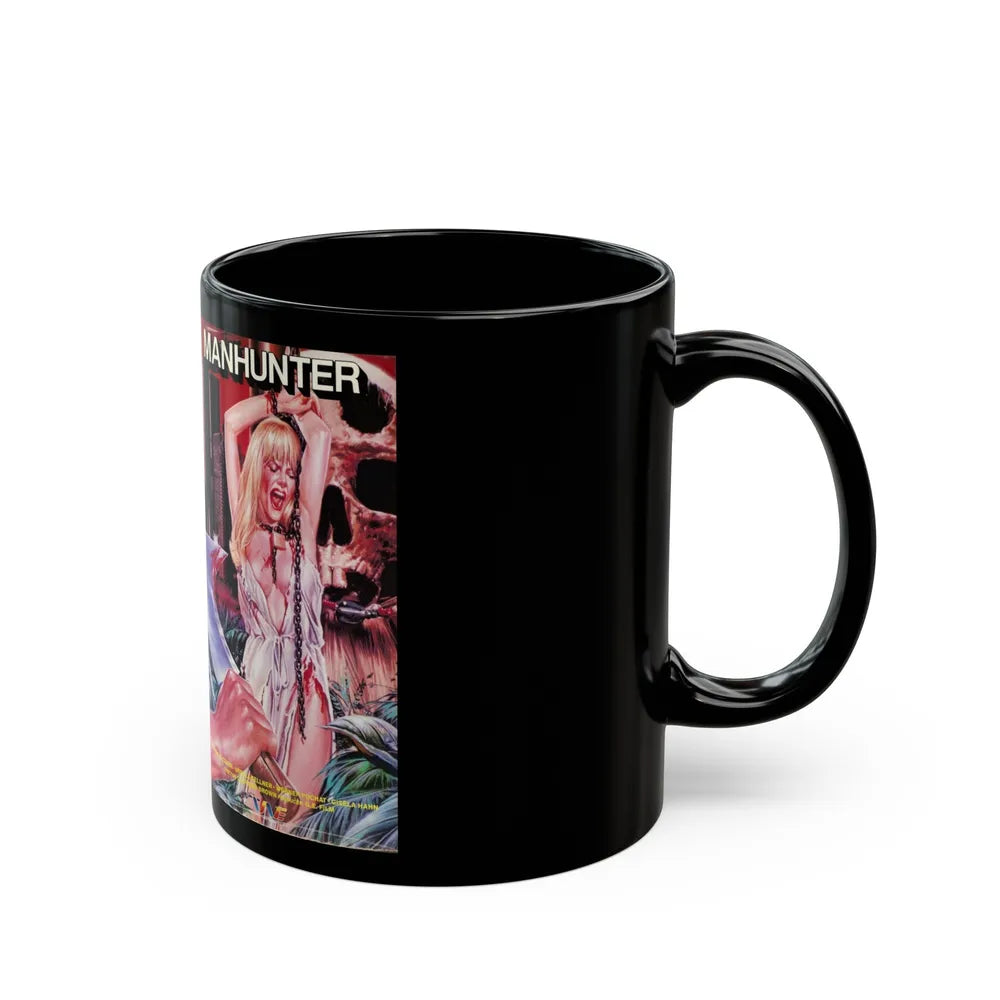 MANHUNTER TRANSWORLD ENTERTAINMENT (VHS COVER) - Black Coffee Mug-Go Mug Yourself