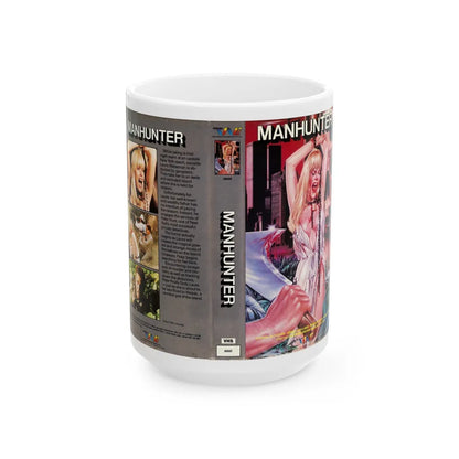 MANHUNTER TRANSWORLD ENTERTAINMENT (VHS COVER) - White Coffee Mug-15oz-Go Mug Yourself