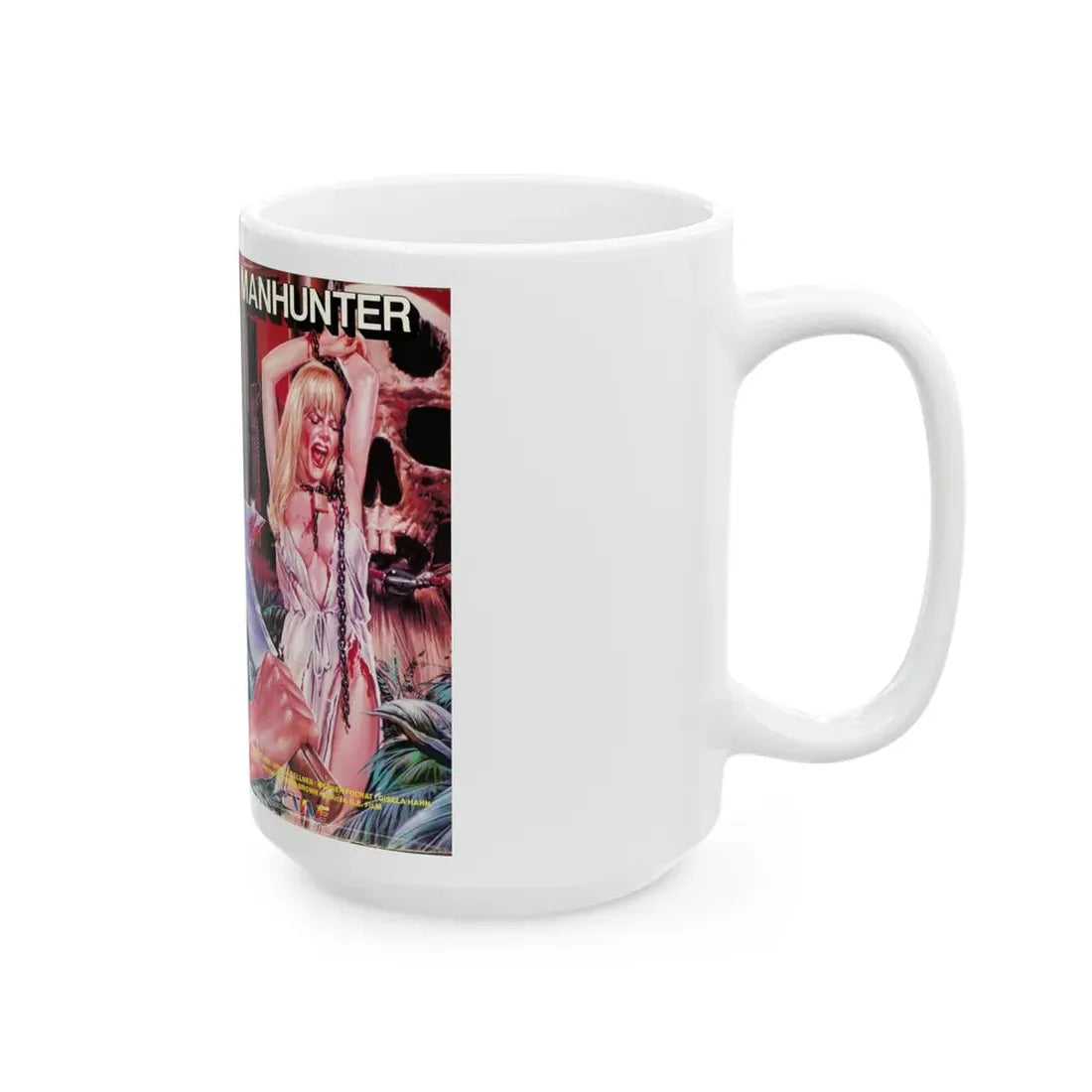 MANHUNTER TRANSWORLD ENTERTAINMENT (VHS COVER) - White Coffee Mug - Go Mug Yourself