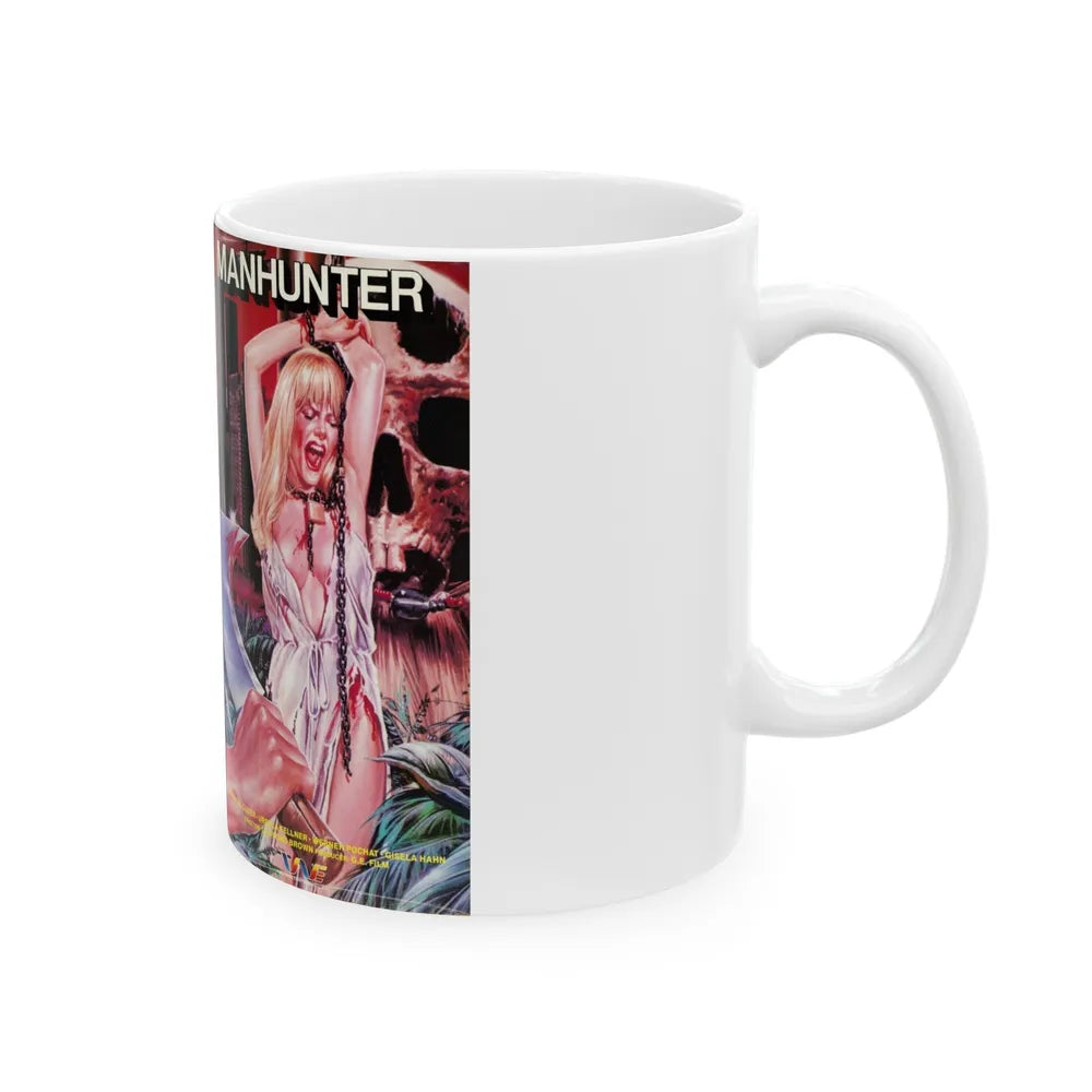 MANHUNTER TRANSWORLD ENTERTAINMENT (VHS COVER) - White Coffee Mug-Go Mug Yourself