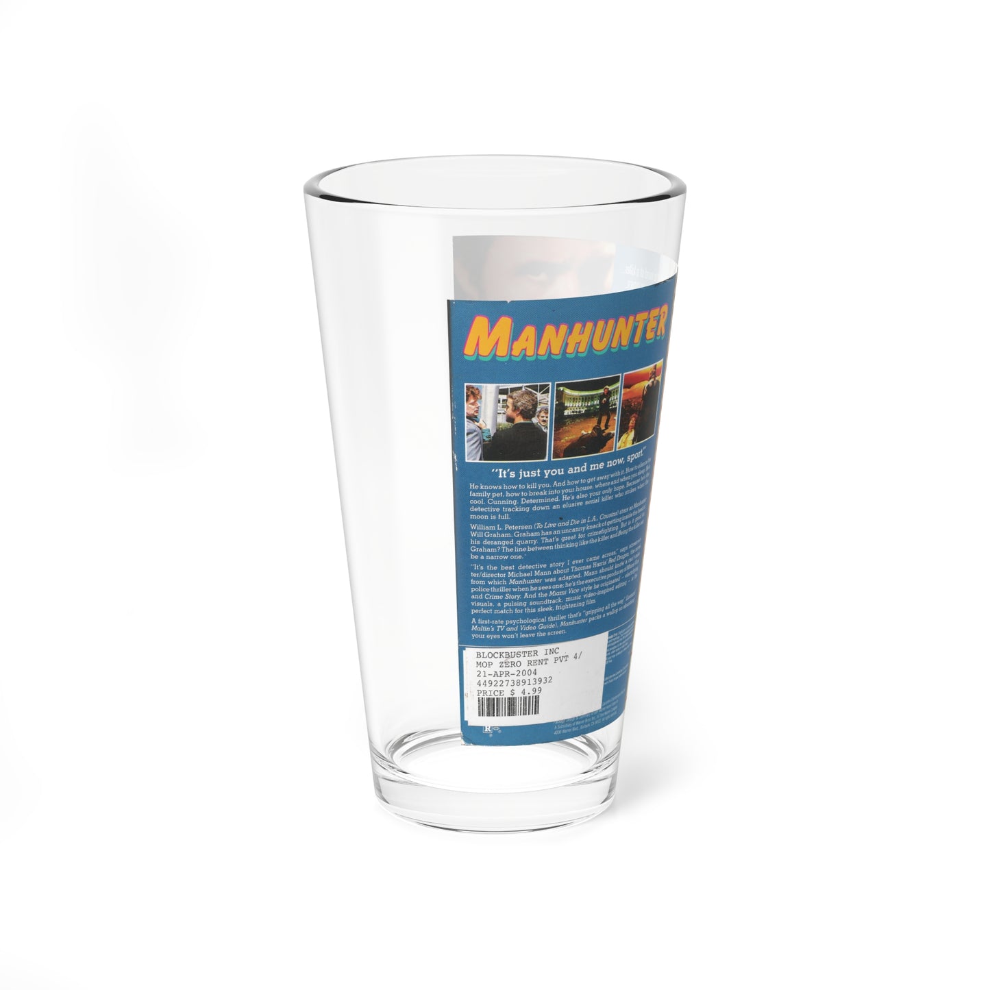 MANHUNTER VERSION 2 (VHS COVER) Pint Glass 16oz-Go Mug Yourself