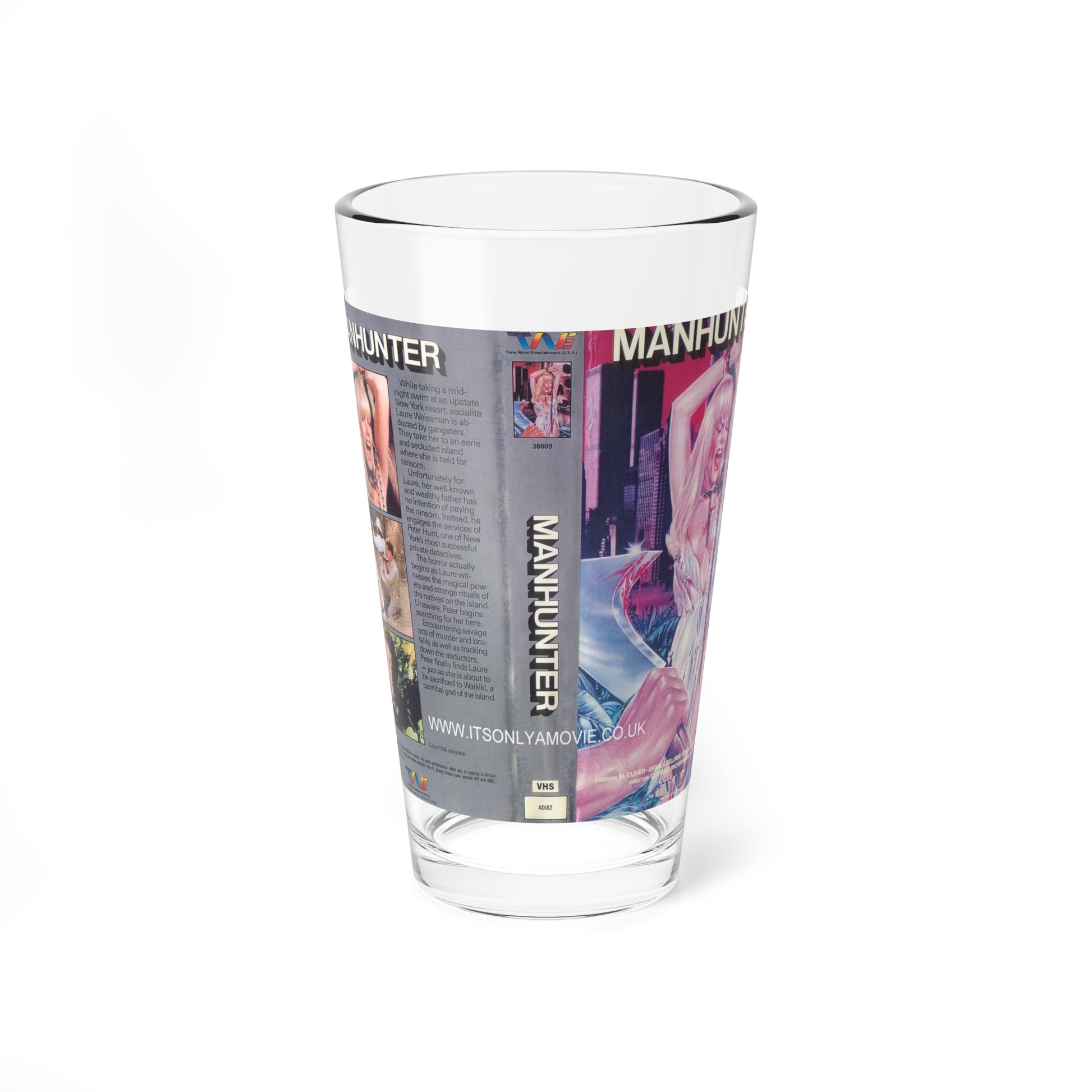 MANHUNTER (VHS COVER) Pint Glass 16oz-16oz-Go Mug Yourself