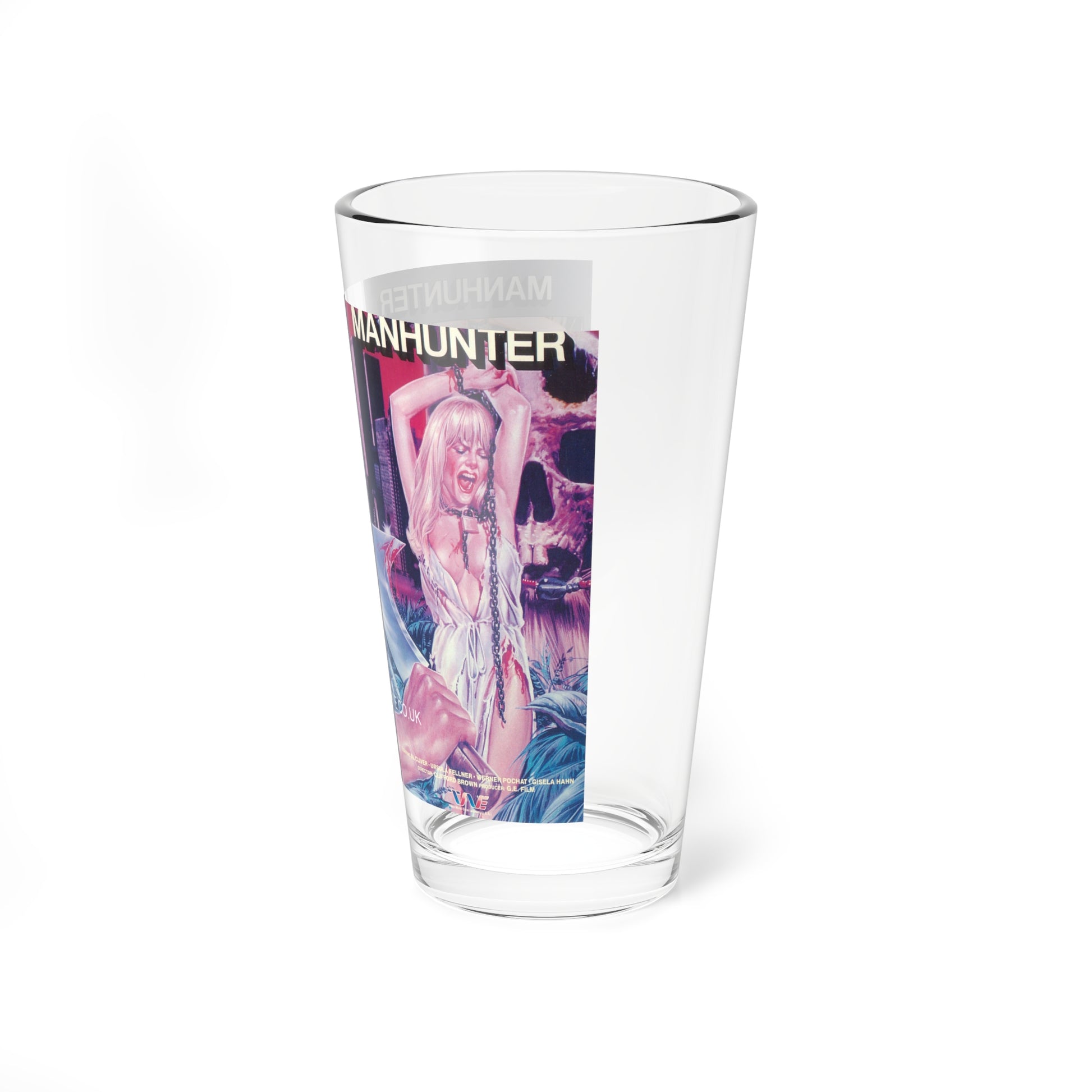 MANHUNTER (VHS COVER) Pint Glass 16oz-Go Mug Yourself